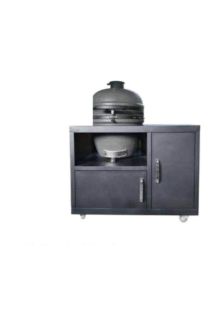 Built-in 23 inch kamado for outdoor kitchen